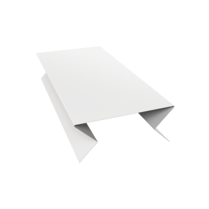 Планка угла внешнего составная нижняя 0,5 Satin с пленкой RAL 9003 сигнальный белый (2м)