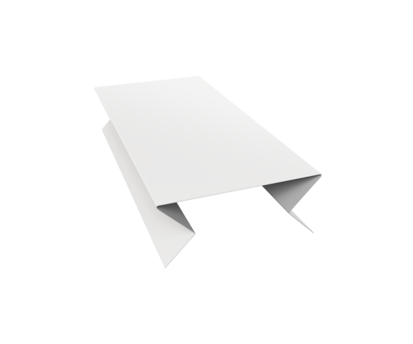 Планка угла внешнего составная нижняя 0,5 Satin с пленкой RAL 9003 сигнальный белый (2м)