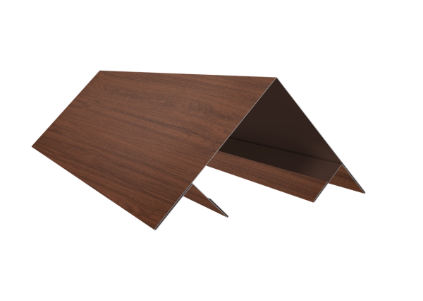 Планка угла внешнего составная верхняя 0,45 Print Elite Choco Wood TwinColor (3м)