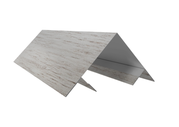 Планка угла внешнего составная верхняя 0,45 Print Elite Snow Wood TwinColor (3м)
