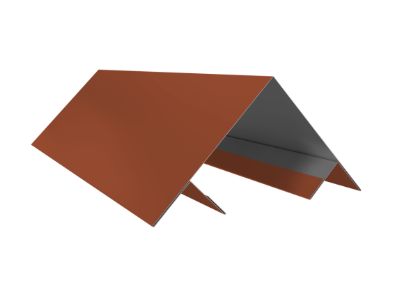 Планка угла внешнего составная верхняя 0,5 Satin с пленкой RAL 8004 терракота (2м)
