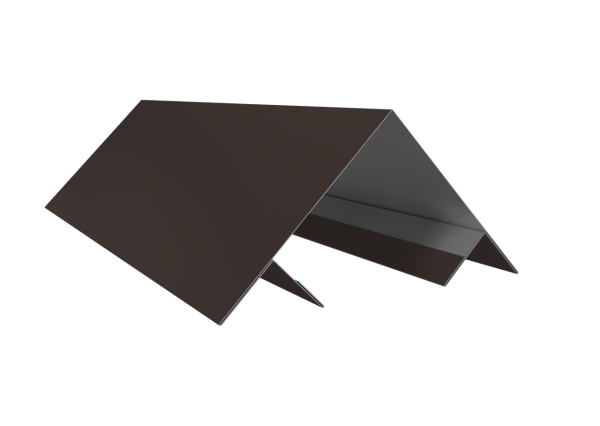 Планка угла внешнего составная верхняя 0,5 Satin с пленкой RR 32 темно-коричневый (2м)