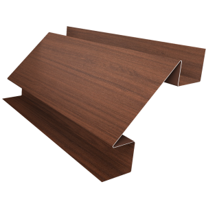 Планка угла внутреннего сложного Блок-Хаус new Grand Line 0,45 Print Elite Choco Wood TwinColor (3м)
