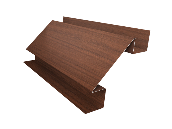 Планка угла внутреннего сложного Блок-Хаус new Grand Line 0,45 Print Elite Choco Wood TwinColor (3м)