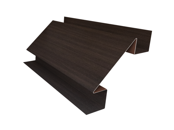 Планка угла внутреннего сложного Блок-Хаус new Grand Line 0,45 Print Elite Coffee Wood TwinColor (2м)