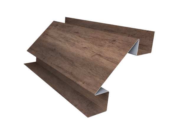 Планка угла внутреннего сложного Блок-Хаус new Grand Line 0,45 Print Premium Almond Wood Fresh (2м)