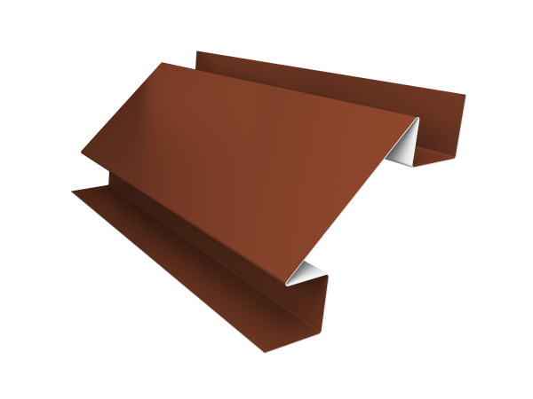 Планка угла внутреннего сложного Блок-Хаус new Grand Line 0,5 Satin с пленкой RAL 8004 терракота (2м)