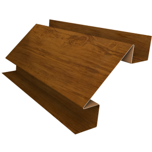 Планка угла внутреннего сложного Экобрус Grand Line 0,45 Print Elite Golden Wood TwinColor (2м)