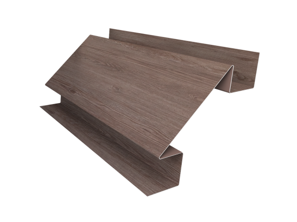 Планка угла внутреннего сложного Экобрус Grand Line 0,45 Print Elite White Wood TwinColor (3м)