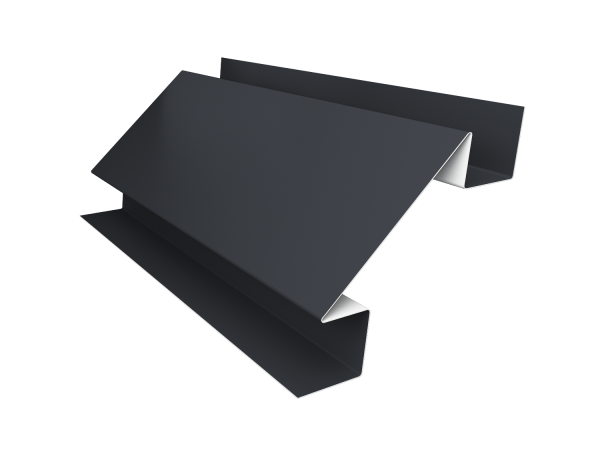 Планка угла внутреннего сложного Экобрус Grand Line 0,5 Satin Matt RAL 7024 мокрый асфальт (2м)