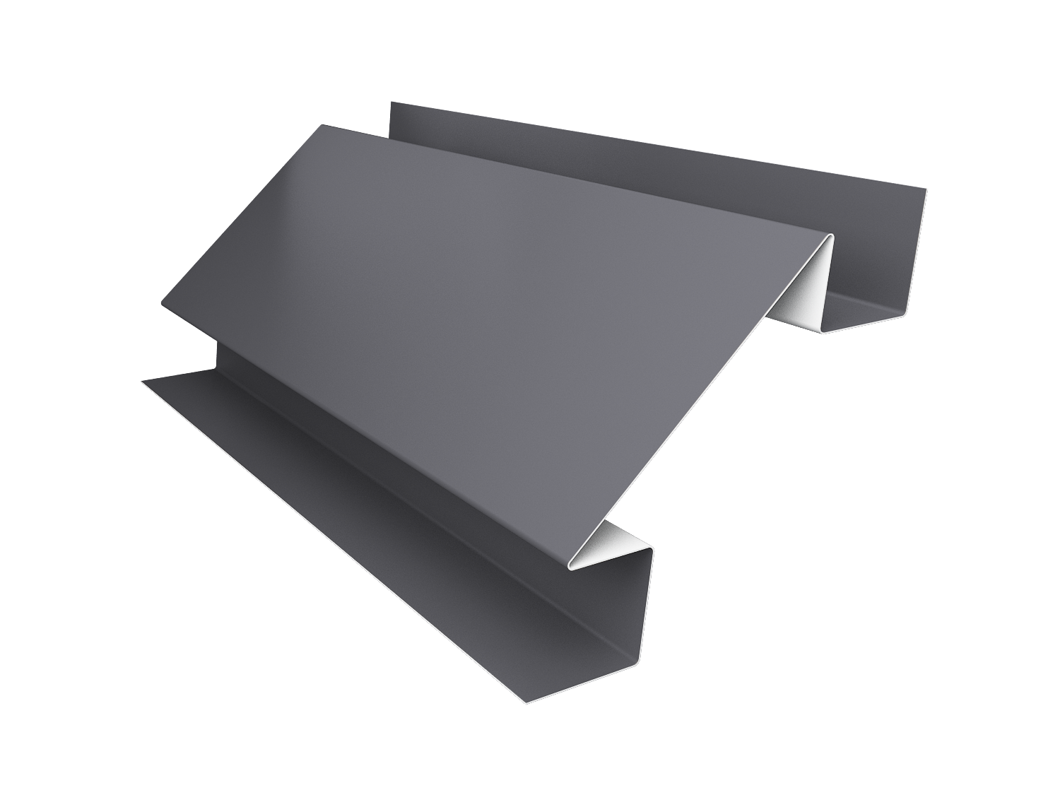 Планка угла внутреннего сложного Экобрус Grand Line 0,5 Satin с пленкой RAL 7004 сигнальный серый (3м)