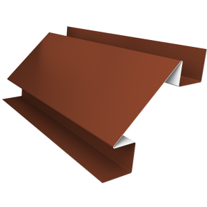 Планка угла внутреннего сложного Экобрус Grand Line 0,5 Satin с пленкой RAL 8004 терракота (2м)