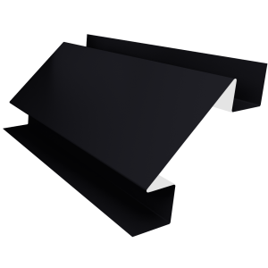 Планка угла внутреннего сложного Экобрус Grand Line 0,5 Satin с пленкой RAL 9005 черный (3м)