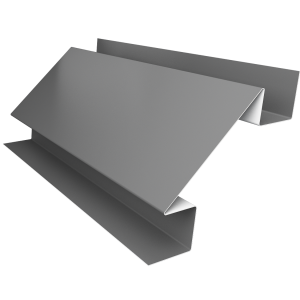 Планка угла внутреннего сложного Экобрус Grand Line 0,5 Satin с пленкой RAL 9006 бело-алюминиевый (2м)