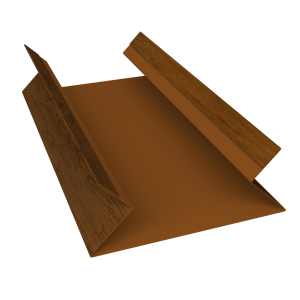 Планка угла внутреннего составная верхняя 0,45 Print Elite Golden Wood TwinColor (2м)
