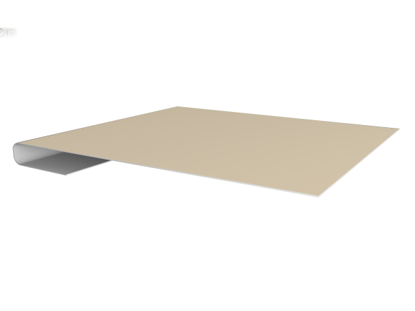 Планка завершающая 0,5 Satin с пленкой RAL 1015 светлая слоновая кость (2м)