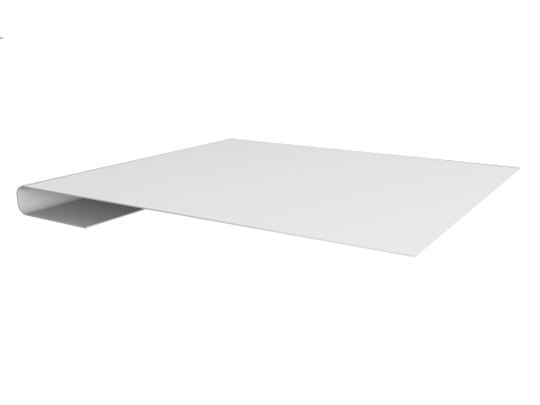 Планка завершающая 0,5 Satin с пленкой RAL 9003 сигнальный белый (3м)
