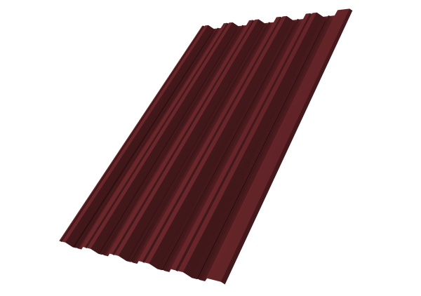 Профнастил НС35R 0,45 PE-Double RAL 3005 красное вино