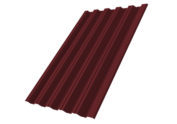 Профнастил НС35R 0,5 Satin Matt TX RAL 3005 красное вино