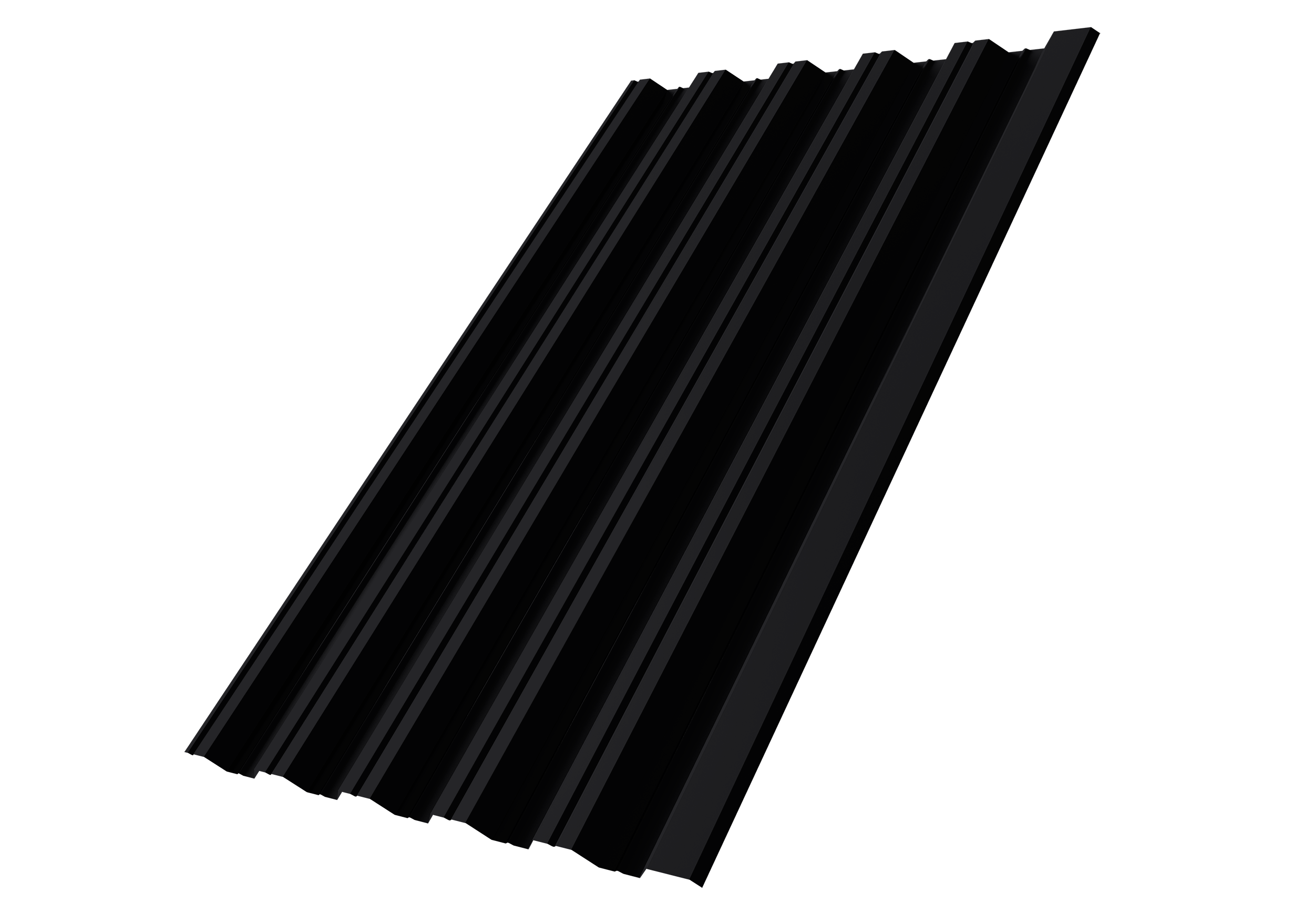 Профнастил НС35R Grand Line 0,5 PurLite Matt RAL 9005 черный