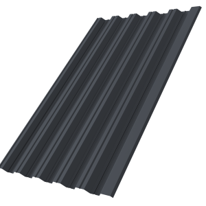 Профнастил НС35R Grand Line 0,5 PurPro Matt 275 RAL 7024 мокрый асфальт