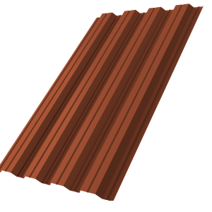 Профнастил НС44R 0,5 Satin Matt RAL 8004 терракота