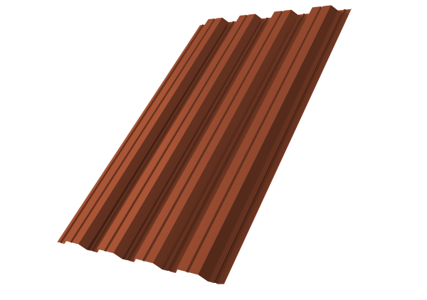 Профнастил НС44R 0,5 Satin Matt RAL 8004 терракота