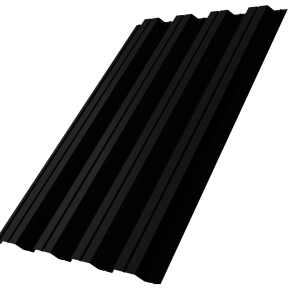 Профнастил НС44R 0,5 Satin Matt RAL 9005 черный
