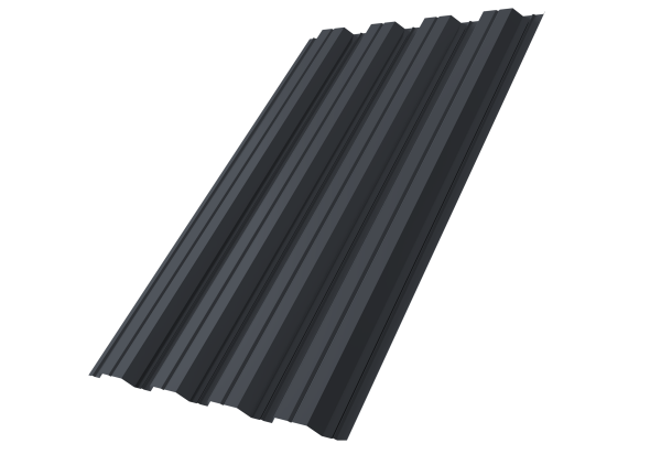 Профнастил НС44R 0,5 Satin RAL 7024 мокрый асфальт