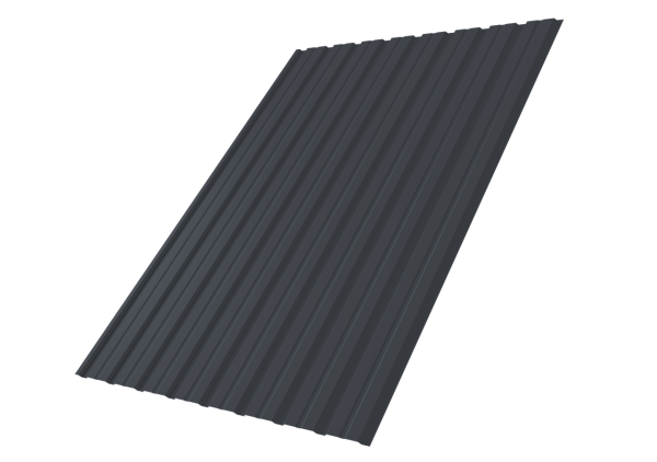 Профнастил С10B 0,4 PE-Double RAL 7024 мокрый асфальт