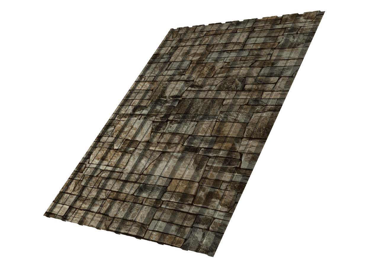 Профнастил С10B 0,45 Print Elite с пленкой Fine Stone TwinColor