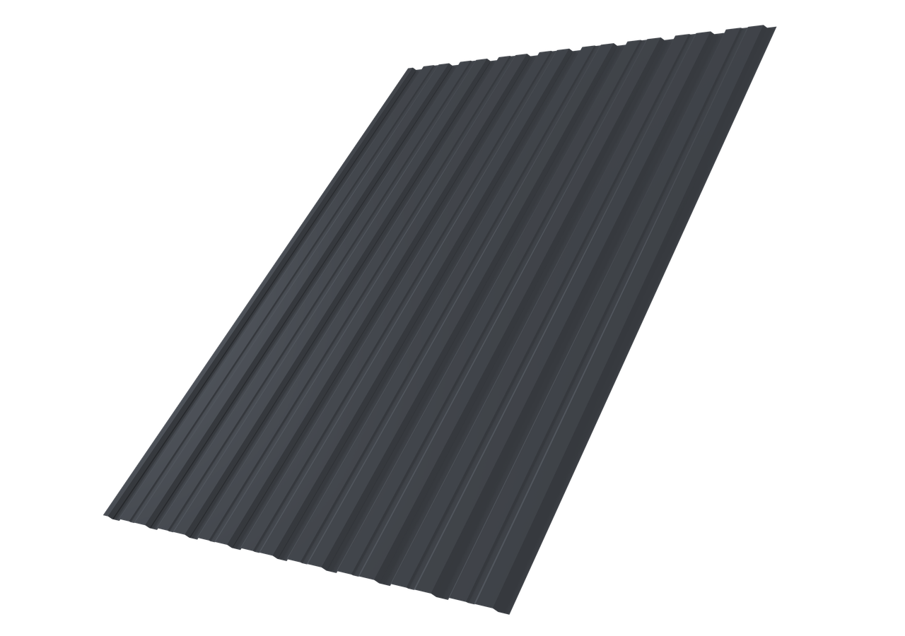 Профнастил С10B 0,5 Rooftop Бархат RAL 7024 мокрый асфальт