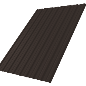 Профнастил С10B 0,5 Satin Matt TX RR 32 темно-коричневый
