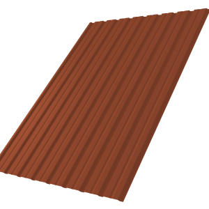 Профнастил С10B 0,5 Satin RAL 8004 терракота