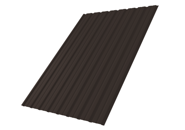 Профнастил С10B 0,5 Satin RR 32 темно-коричневый