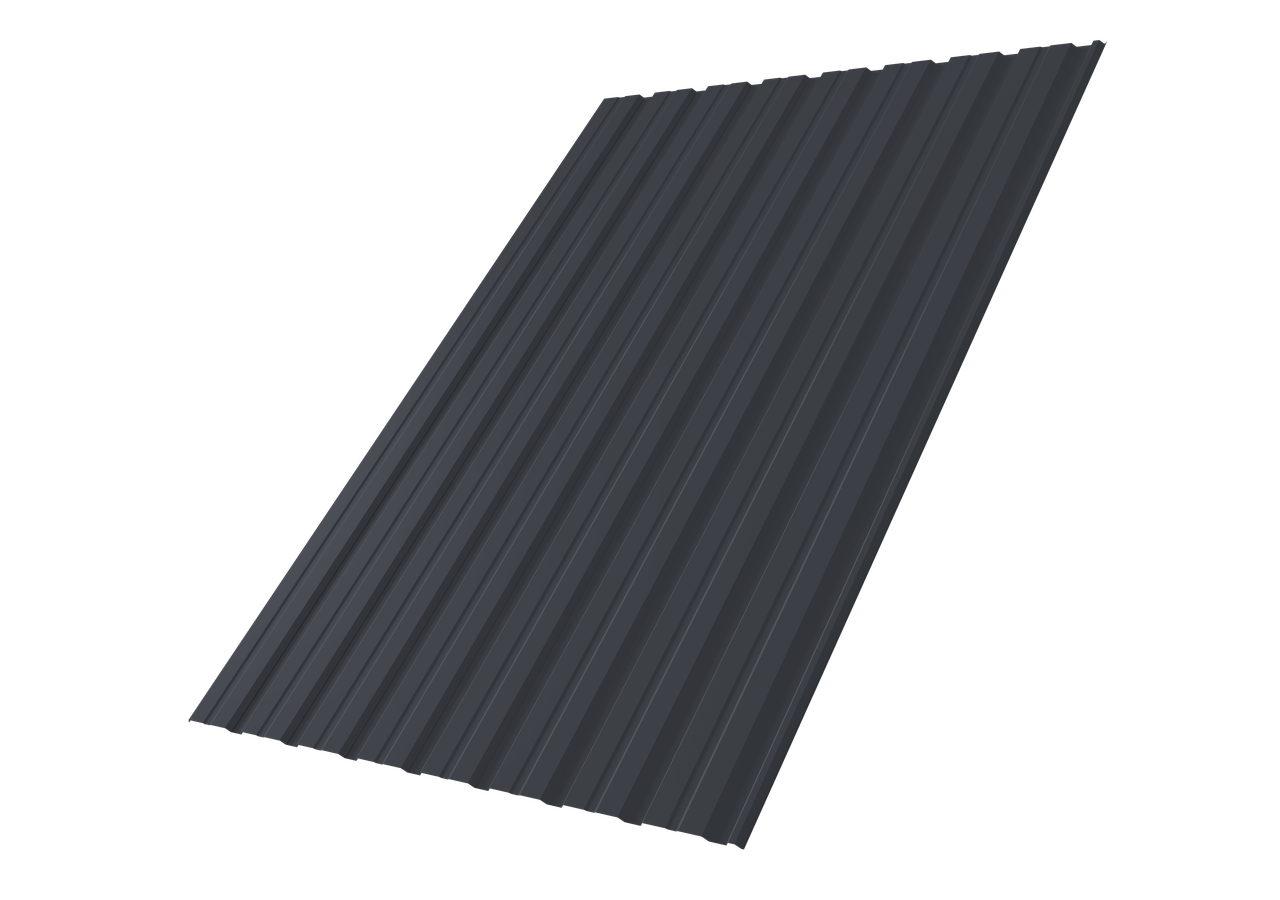 Профнастил С10R 0,5 Satin Matt RAL 7024 мокрый асфальт
