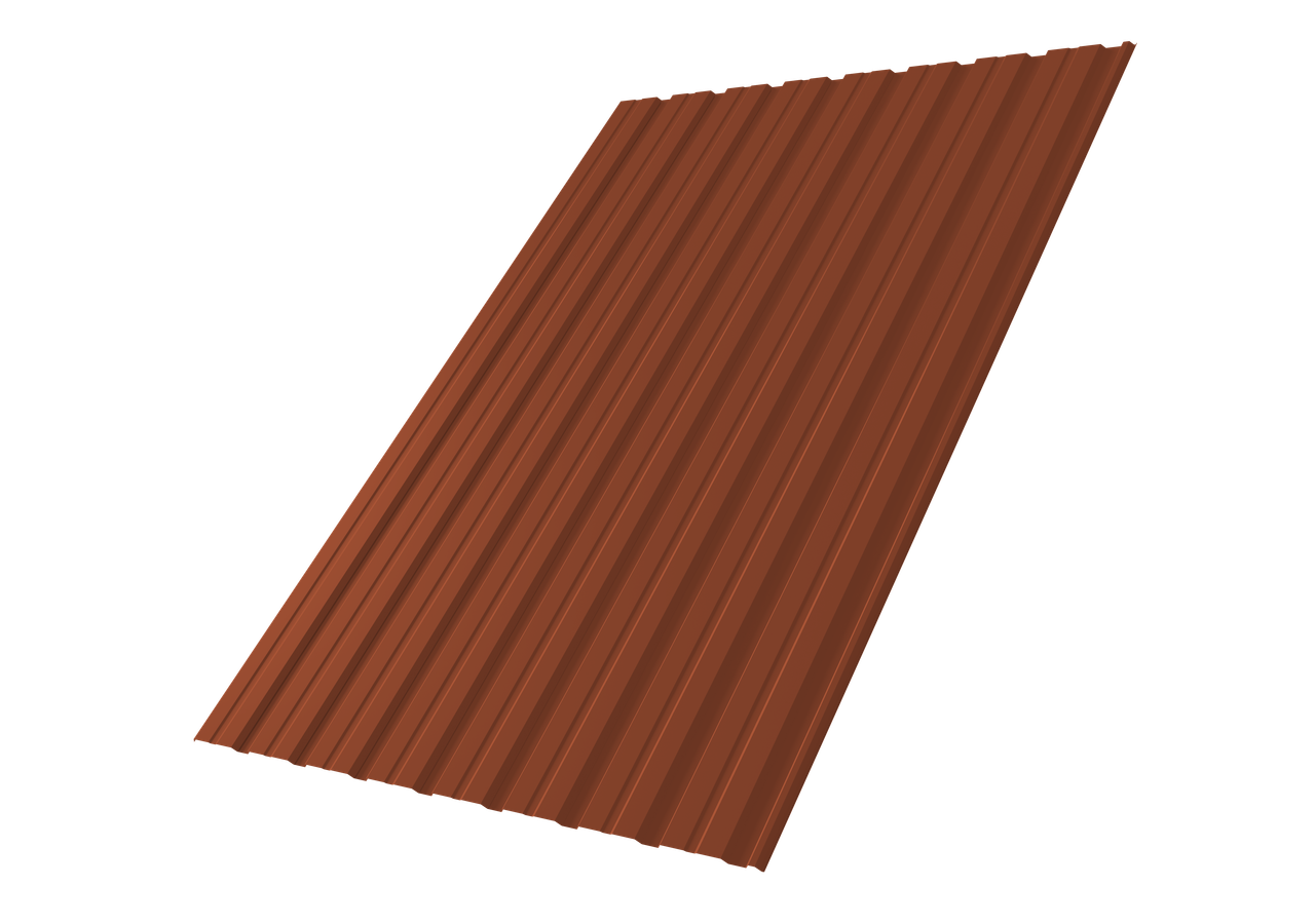 Профнастил С10R 0,5 Satin Matt RAL 8004 терракота