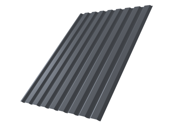 Профнастил С20A 0,4 PE-Double RAL 7024 мокрый асфальт