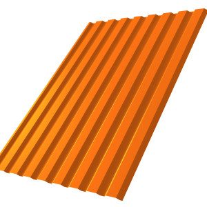 Профнастил С20A 0,45 PE RAL 2004 оранжевый