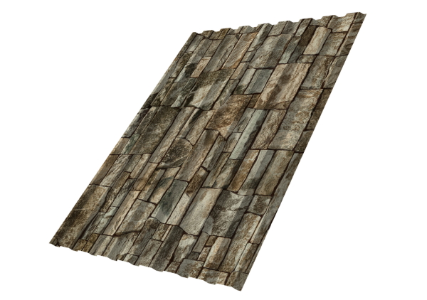 Профнастил С20A 0,45 Print Elite с пленкой Fine Stone TwinColor