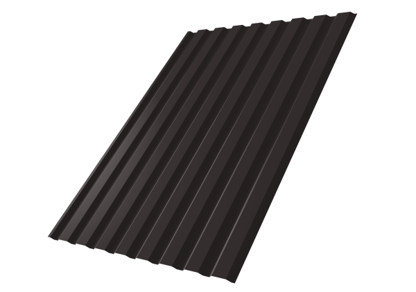 Профнастил С20A 0,5 GreenCoat Pural BT RR 32 темно-коричневый (RAL 8019 серо-коричневый)