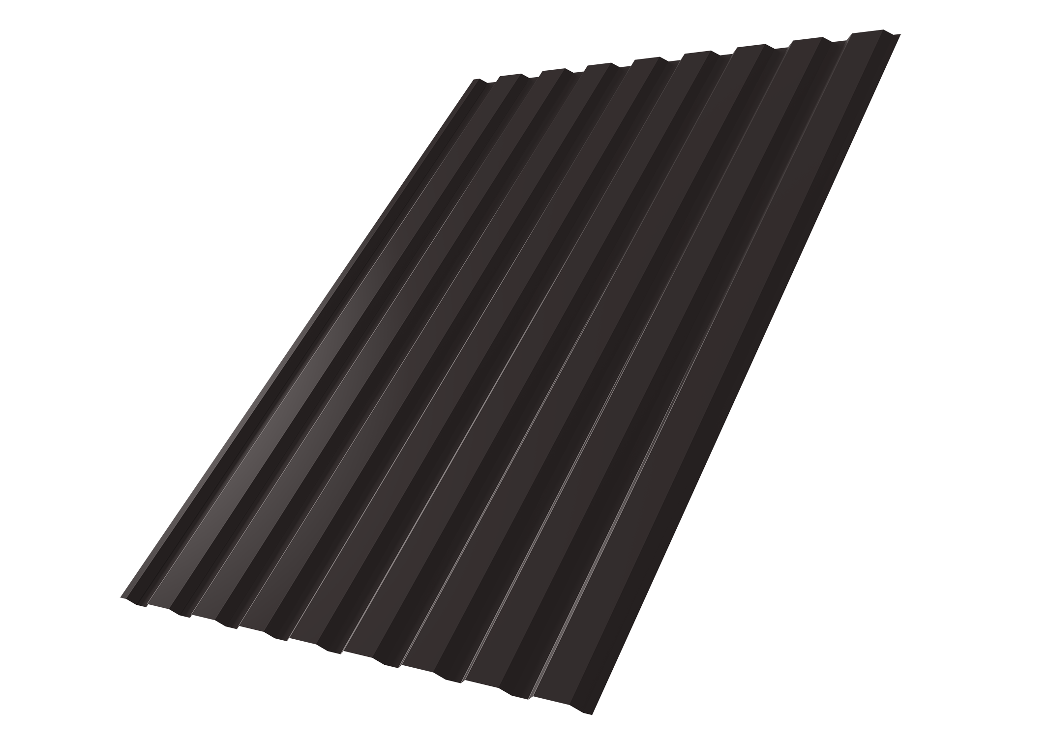 Профнастил С20A 0,5 GreenCoat Pural BT RR 32 темно-коричневый (RAL 8019 серо-коричневый)