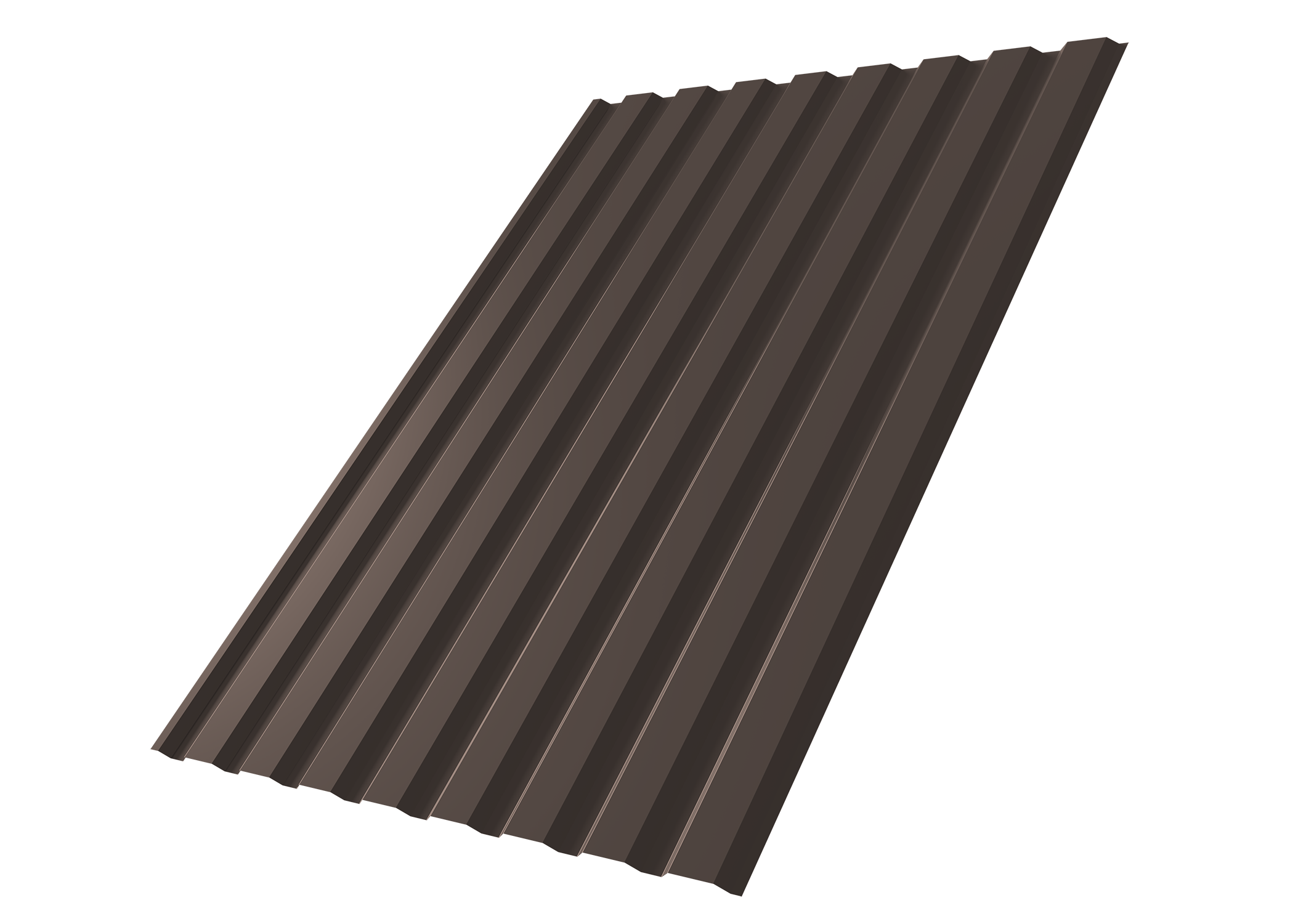 Профнастил С20A 0,5 Satin Matt RR 32 темно-коричневый