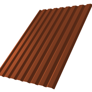 Профнастил С20A 0,5 Satin RAL 3009 оксидно-красный