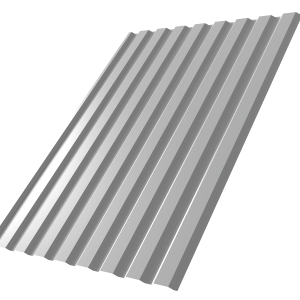 Профнастил С20A 0,5 Satin RAL 9006 бело-алюминиевый