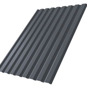 Профнастил С20A Grand Line 0,5 Rooftop Бархат RAL 7024 мокрый асфальт