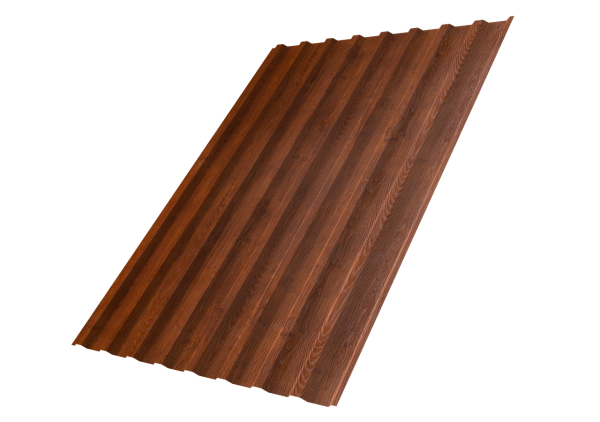 Профнастил С20B 0,45 Print Premium Golden Wood Fresh TwinColor