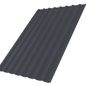 Профнастил С20B 0,5 Satin RAL 7024 мокрый асфальт