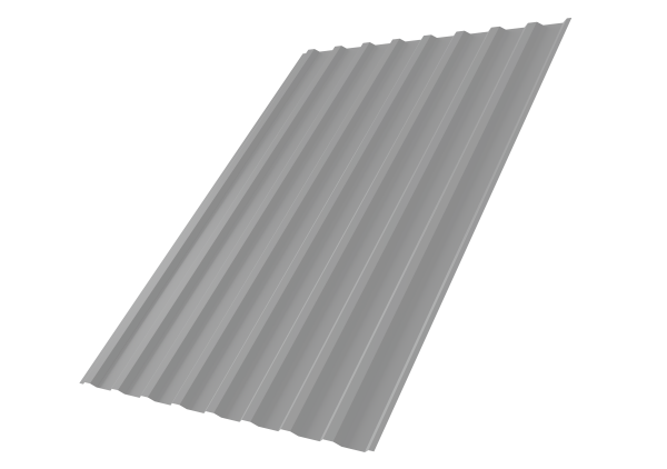 Профнастил С20B 0,5 Satin RAL 9006 бело-алюминиевый
