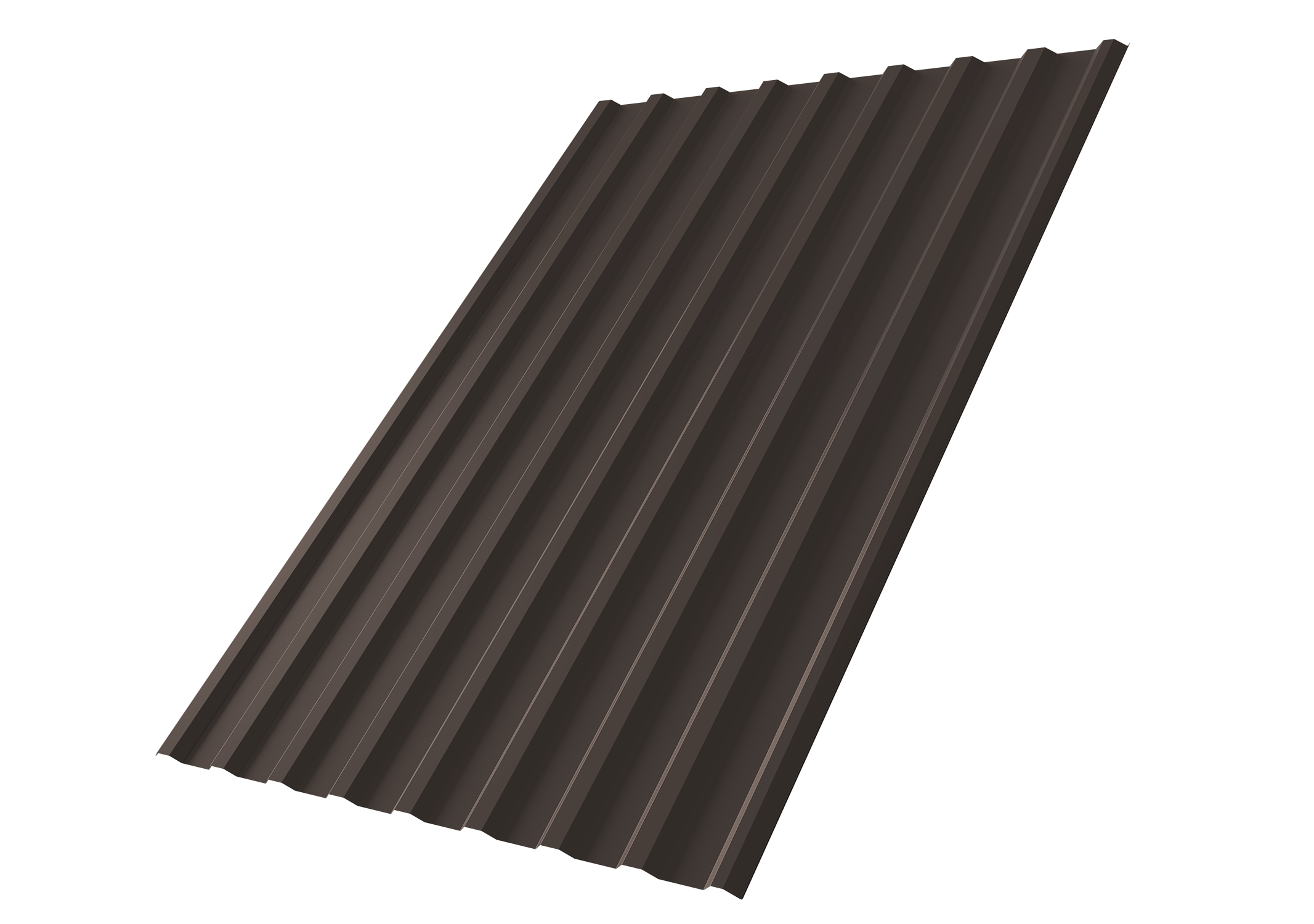 Профнастил С20R 0,5 Satin Matt RR 32 темно-коричневый